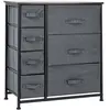 HOMCOM - meuble de rangement - Tissu - 64x30x71cm - Noir