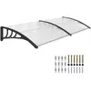 Outsunny Auvent marquise de porte design voûté arrondi dim. 195L x 75l...