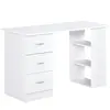 Bureau Informatique HOMCOM - Table Multi-Fonctions 3 tiroirs 2 étagère...
