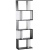 Bibliothèque étagère HOMCOM contemporaine en S 5 étagères 60x24x185cm ...