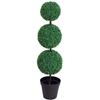 Outsunny Buis artificiel topiaire forme de boules Ø 30 x 112H cm vert