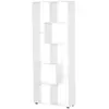 Bibliothèque étagère zig zag HOMCOM - Design contemporain - Blanc