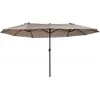 Outsunny - parasol - Acier - 460x270x240cm - Marron