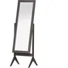 HOMCOM Miroir à pied inclinaison réglable dim. 47L x 46l x 148H cm mdf brun foncé