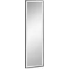 HOMCOM - Miroir mural - Alliage d'aluminium - 120x35cm - Noir