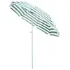 Outsunny Parasol inclinable octogonal de plage Ø 180 cm tissu polyeste...