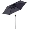 Outsunny Parasol inclinable de jardin gris