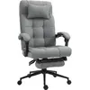 Vinsetto - fauteuil de bureau - Rembourrage mousse - 66x76x120cm - Gris clair, Noir