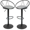HOMCOM - tabourets de bar - Métal - 51x46x100cm - Gris