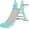 HOMCOM Toboggan enfant avec panier de basket-ball bleu et gris