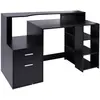 HOMCOM Bureau Informatique multimédia Design Multi-rangements 137 L x ...