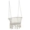 Fauteuil suspendu en macramé coton polyester OUTSUNNY - Beige - 80L x ...
