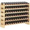HOMCOM Étagère range bouteilles horizontal 6 niveaux 72 bouteilles bois pin
