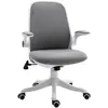 VINSETTO Chaise de bureau accoudoirs relevables support lombaires tissu gris