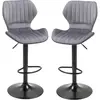 HOMCOM Lot de 2 Tabouret de Bar Design Contemporain Hauteur d'assise r...