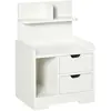 HOMCOM - Table de Chevet - Panneau de particule - 40x30x60cm - Blanc