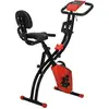 HOMCOM Vélo d'appartement pliant 8 niveaux de résistance magnétique do...