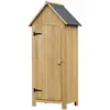 Armoire abri de jardin en bois sapin pré-huilé - OUTSUNNY - 3 étagères...