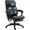 HOMCOM Fauteuil de bureau manager massant hauteur réglable dossier inc...