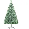 HOMCOM Sapin de Noël artificiel enneigé imitation Nordmann H1,50 m