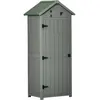 Outsunny Armoire abri de Jardin Remise pour Outils 3 étagères 2 Portes...