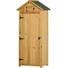 Armoire abri de Jardin - OUTSUNNY - 3 étagères - Toit Pente bitumé - S...