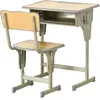 HOMCOM Bureau enfant Vintage style pupitre d'écolier kaki aspect bois clair