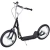 HOMCOM Trottinette Patinette Freestyle Grandes Roues Pneumatiques Ø 41 Cm Avec Pegs Noir