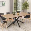 IDMARKET Table à manger rectangle 200cm pied araignée