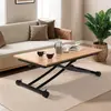 IDMARKET Table basse relevable en table à manger industrielle