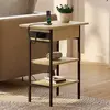 IDMarket Table de chevet / d'appoint design industriel avec multiprise