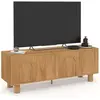 IDMarket Meuble TV 140 cm ARCHIE 4 portes design arche effet bois