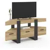 ID MARKET Meuble tv 110 cm d'angle phoenix avec tiroir bois et noir