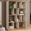 IDMARKET Etagère bibliothèque JENA 4 niveaux blanc et effet bois H.143 cm