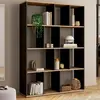 IDMARKET Etagère bibliothèque JENA 4 niveaux noir et effet bois H.143 cm