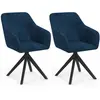 IDMarket Lot De 2 Chaises Pivotantes De Salle À Manger, Fauteuils De T...