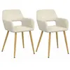 IDMarket Lot de 2 chaises de salle à manger, fauteuils de table HOLY e...