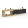 IDMarket Meuble Tv Extensible 140-200 Cm Raphael 2 Portes Bois Et Noir