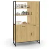 Buffet de cuisine avec colonne de rangement 3 portes design industriel