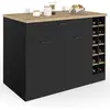 IDMARKET Ilot central GEORGE avec range-bouteilles placard et tiroir b...