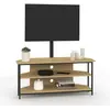Meuble tv 100 cm d'angle detroit avec étagères et support tv réglable ...
