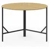 Table à manger pliante ronde yael 4 personnes bois et noir design indu...