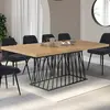 IDMARKET Table à manger extensible rectangle YUNA 6-10 personnes plate...