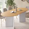IDMARKET Table à manger extensible ovale MARTHE 6 -10 personnes bois f...