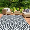ID MARKET - tapis exterieur BAHAMAS noir 160x260 cm