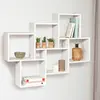 Idmarket - Etagère murale double position lucas blanche