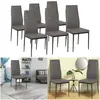 IDMarket - Lot de 6 chaises Romane Grises pour Salle à Manger