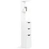 Idmarket - Meuble wc étagère bois willy 3 portes blanc