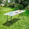 IDMARKET Table pliante d'appoint portable pour camping ou réception 180 cm