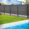 Probache ID MARKET - Brise vue renforcé 1 x 10 m gris 220 gr/m² luxe pro